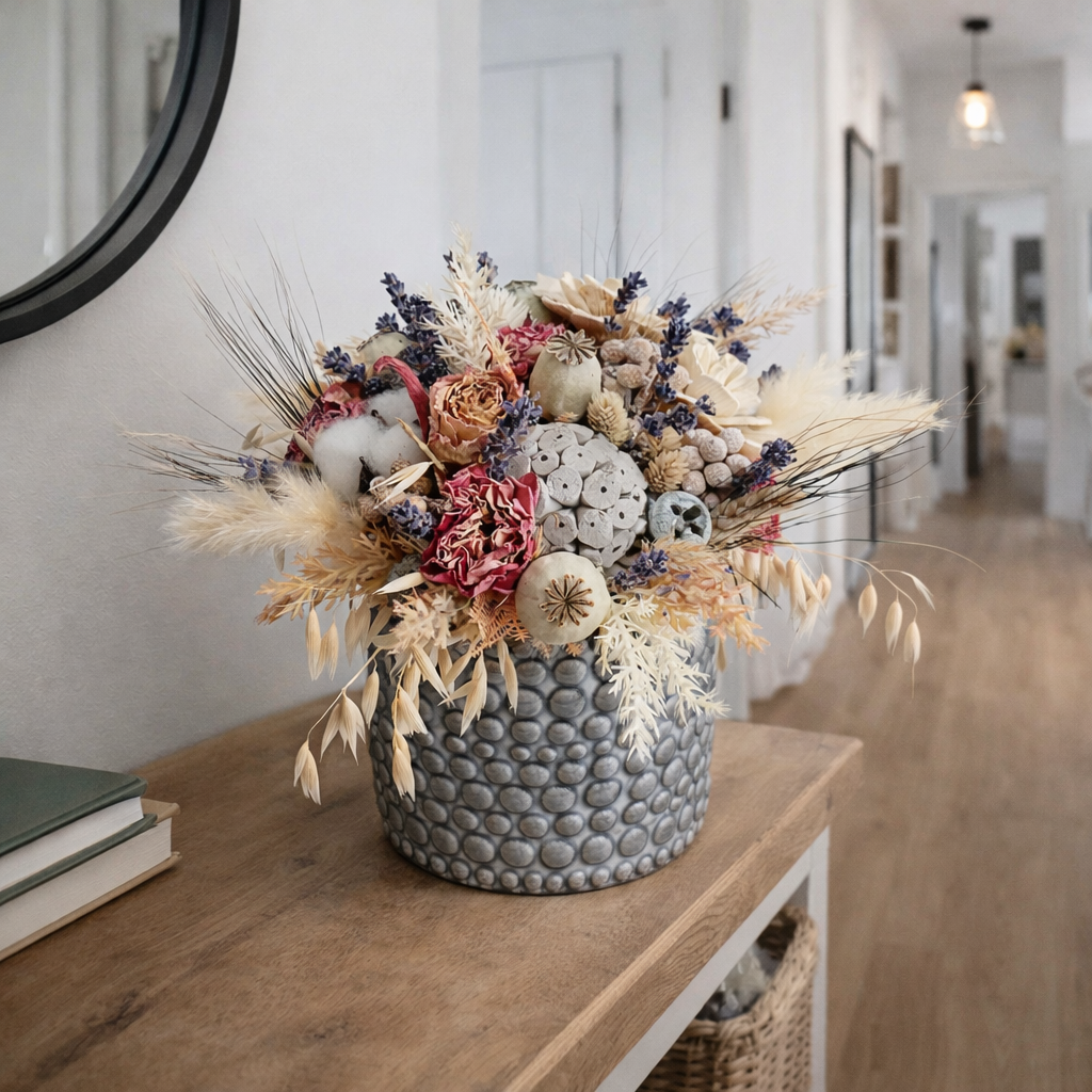 Aranžmán na stôl z prírodných materiálov