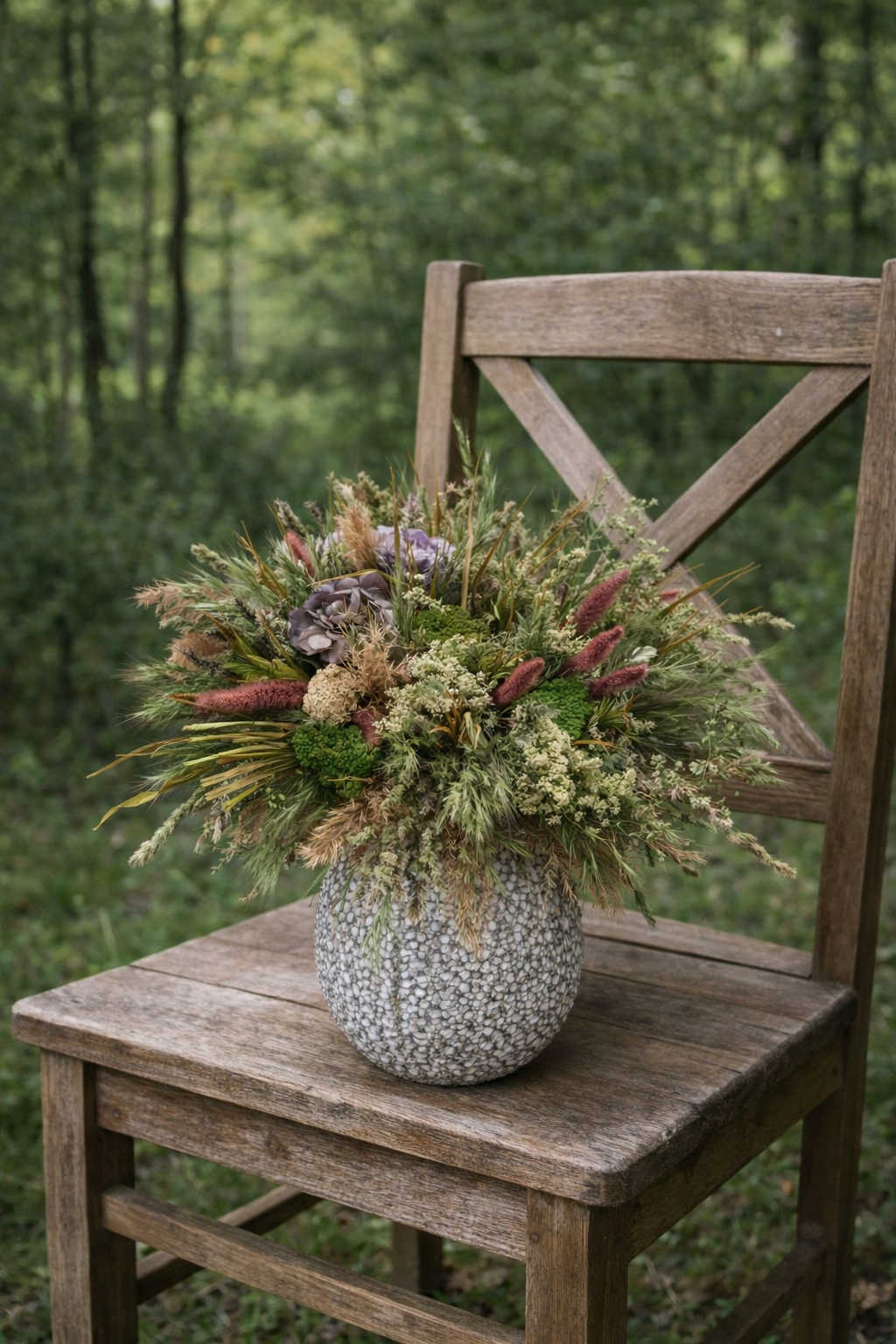 Romantická lúčna kytica v prírodnom štýle